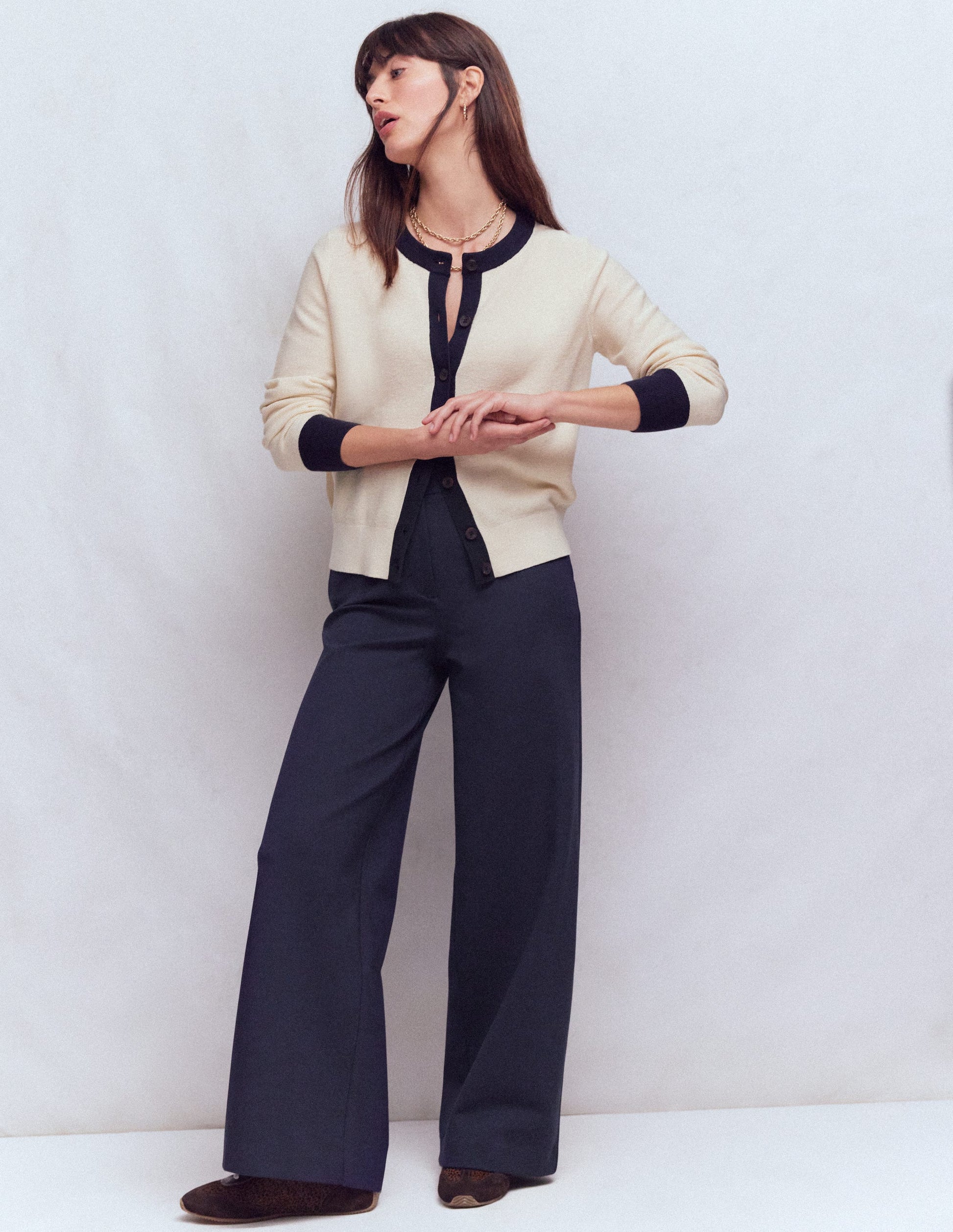 Belgravia Ponte Trousers-Navy-1