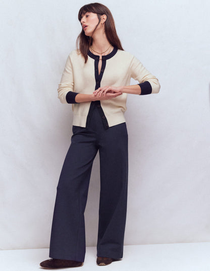 Belgravia Ponte Trousers-Navy-1