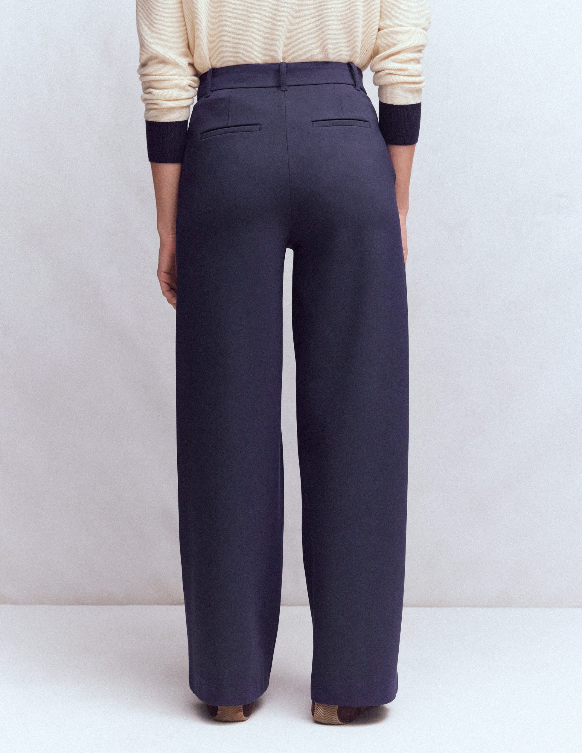Belgravia Ponte Trousers-Navy-3