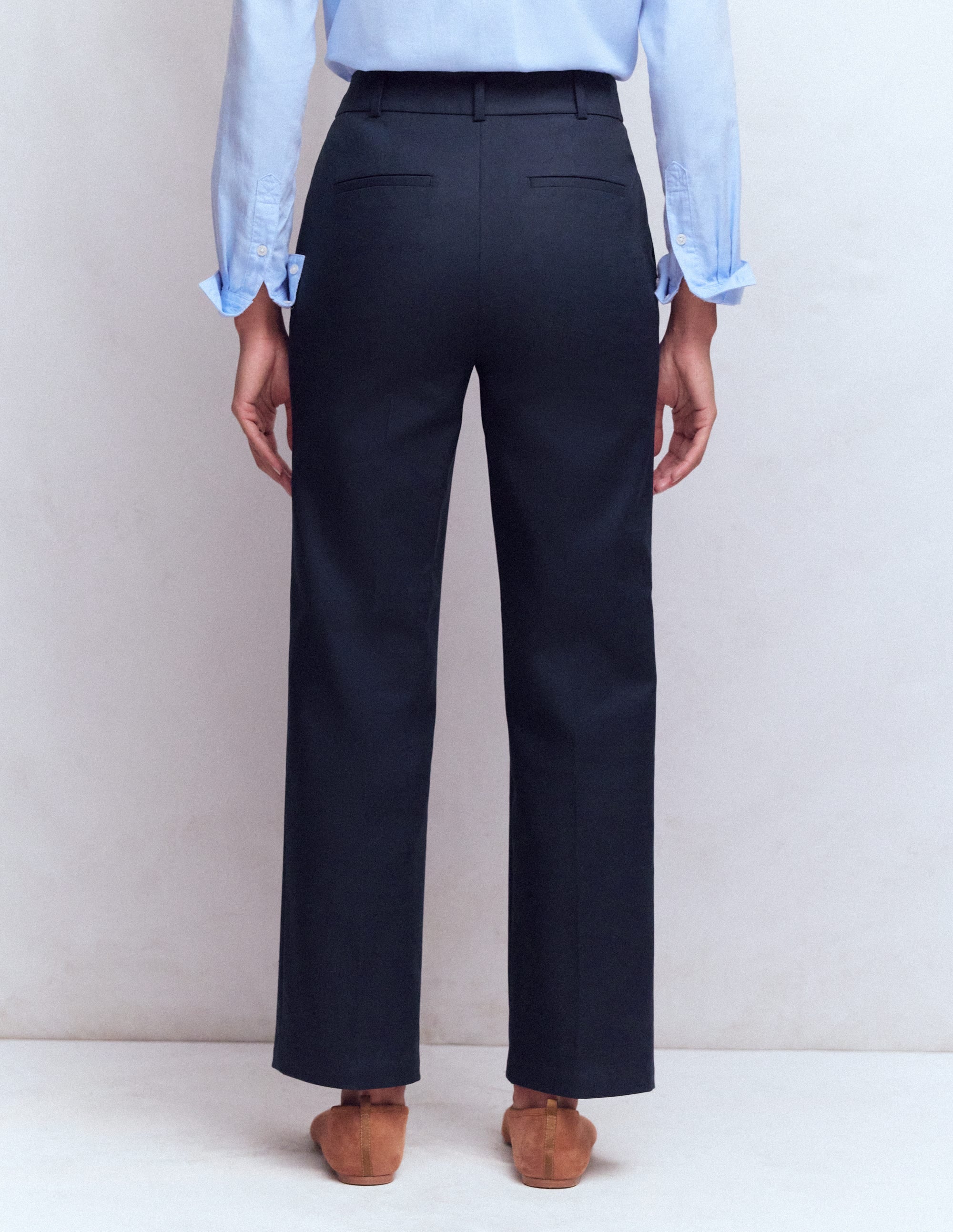 Canonbury Cotton 7/8 Trousers-Navy - Image 3