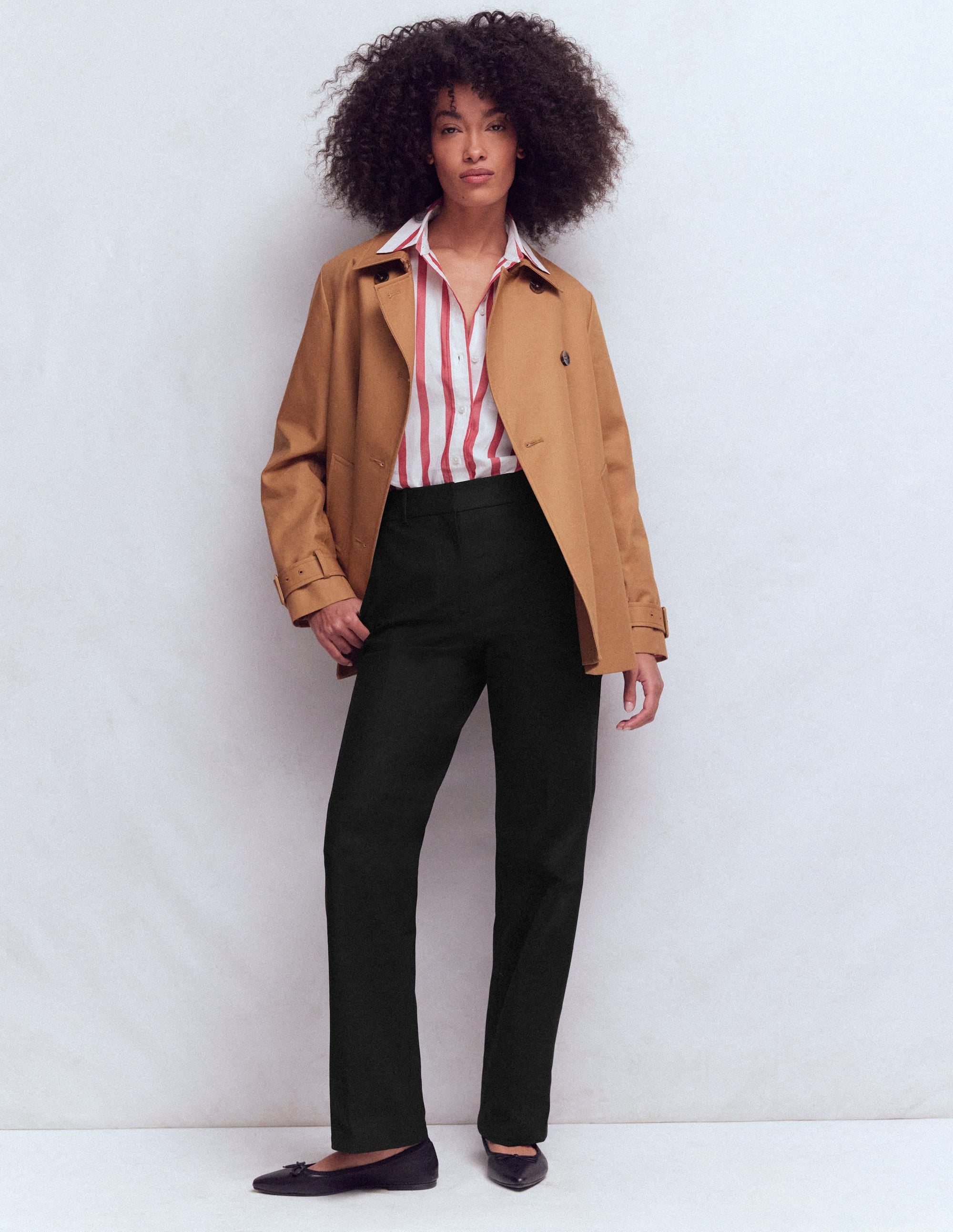 Canonbury Cotton Trousers-Black - Image 1