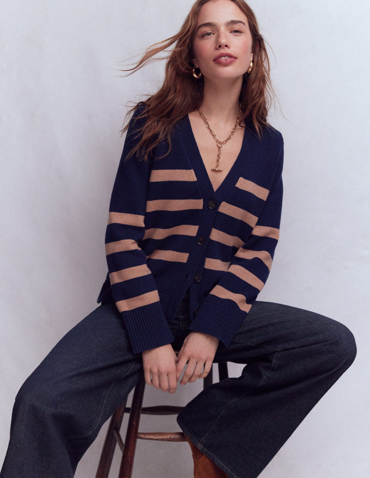 Relaxed Wide Leg  Jeans-Indigo