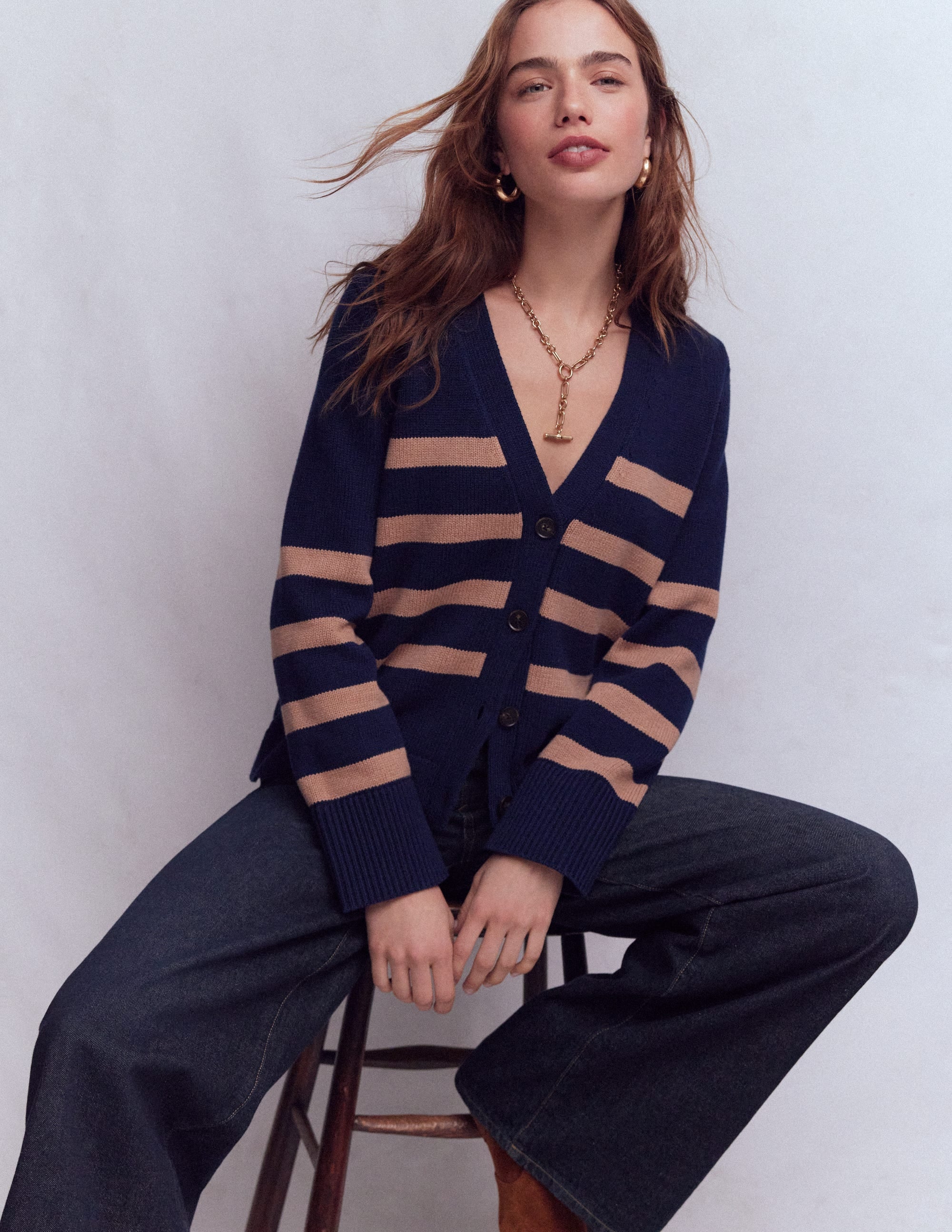 Relaxed Wide Leg  Jeans-Indigo - Image 1