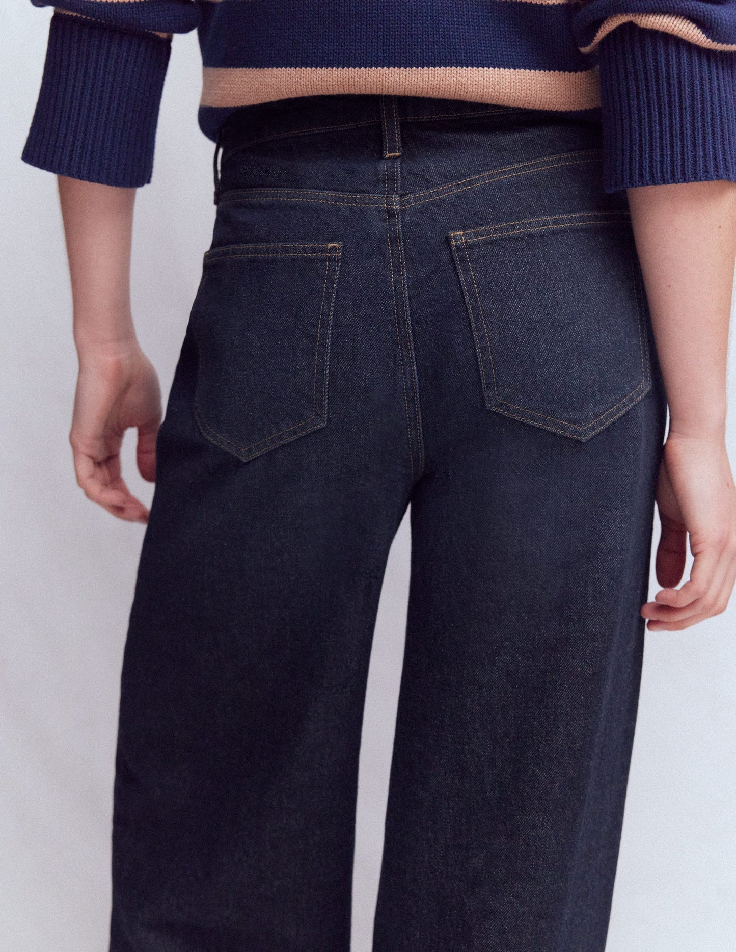 Relaxed Wide Leg  Jeans-Indigo