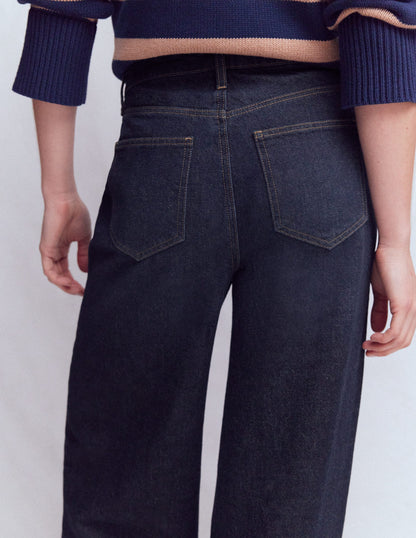 Relaxed Wide Leg  Jeans-Indigo-5