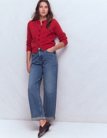 Mid Rise Straight Leg Jeans-Mid Vintage-1