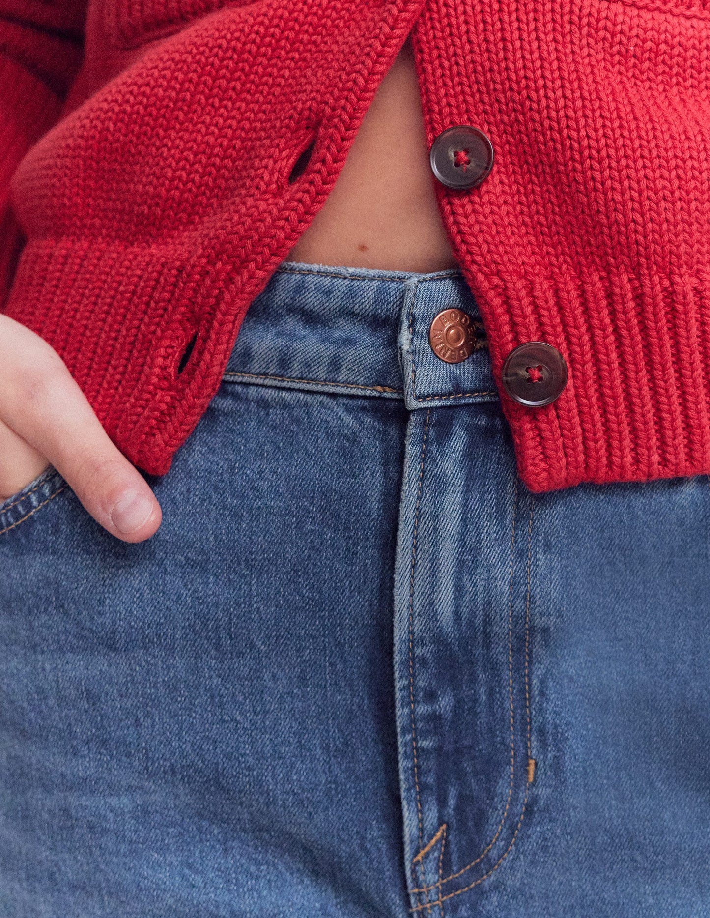 Mid Rise Straight Leg Jeans-Mid Vintage