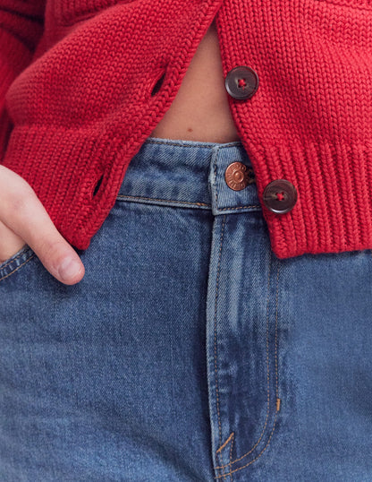 Mid Rise Straight Leg Jeans-Mid Vintage-2