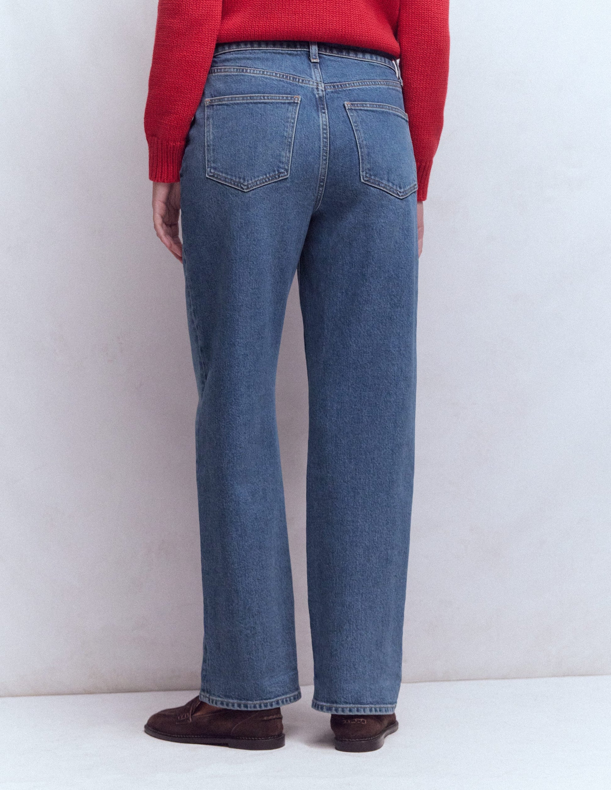 Mid Rise Straight Leg Jeans-Mid Vintage-3
