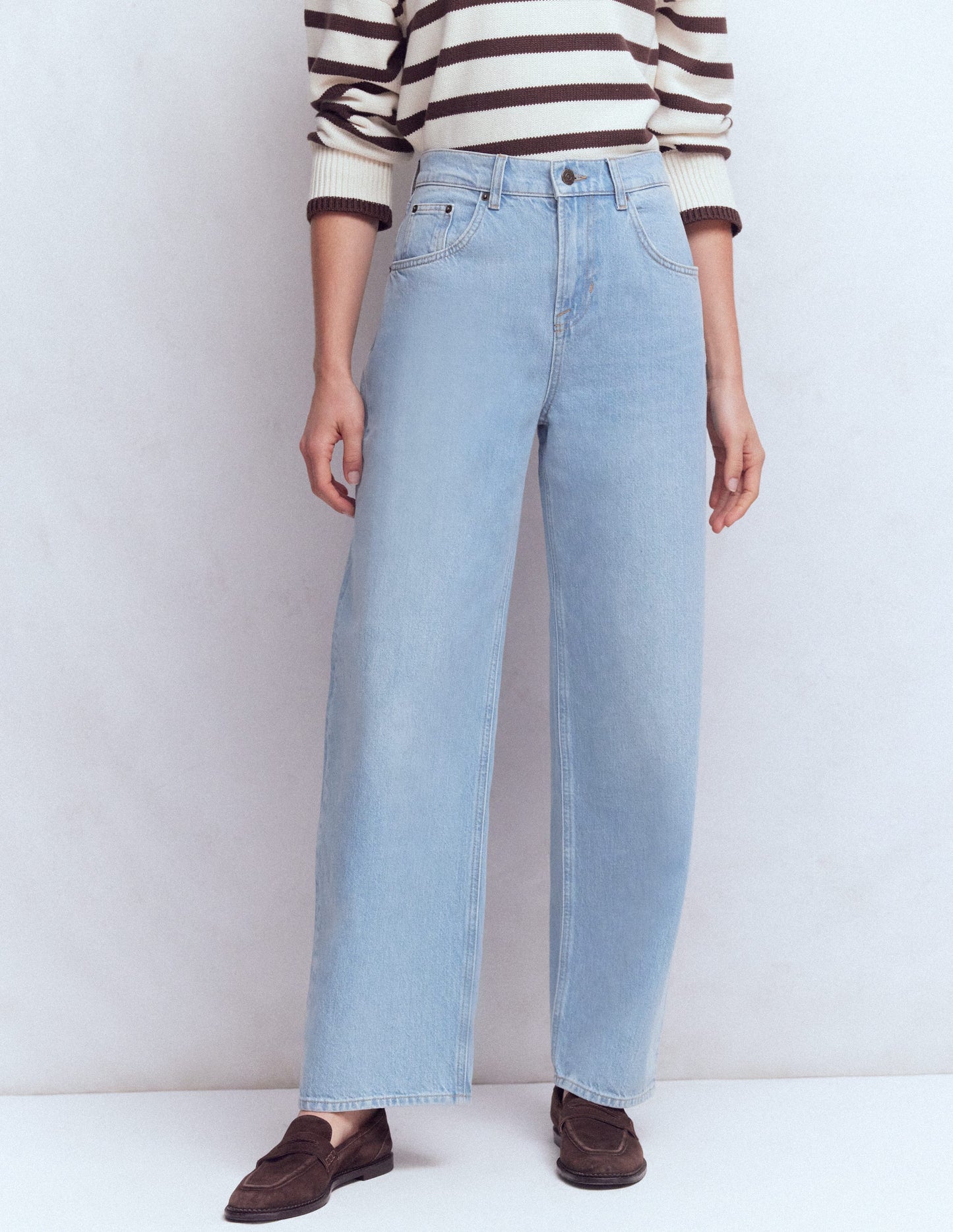 High Rise Relaxed Leg Jeans-Authentic Vintage