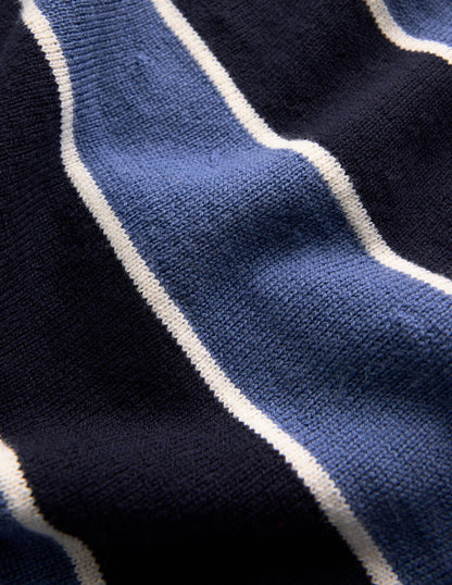 Liz Knitted Midi Skirt-True Navy Stripe-6