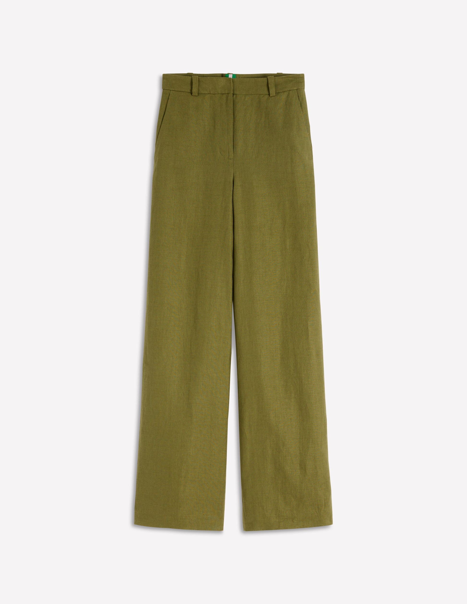 Belgravia Linen Trousers-Olive Green-5