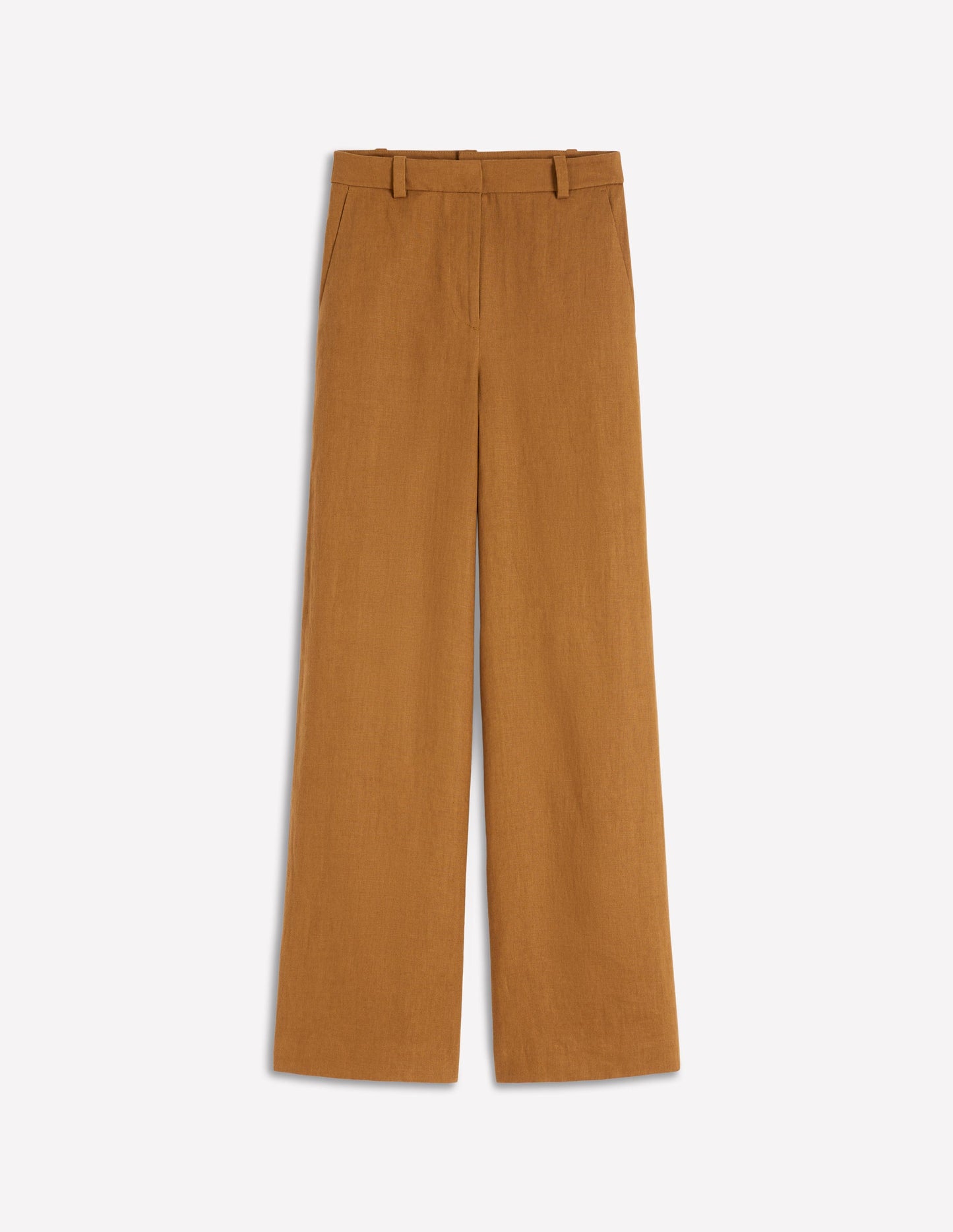 Belgravia Linen Trousers-GINGERBREAD