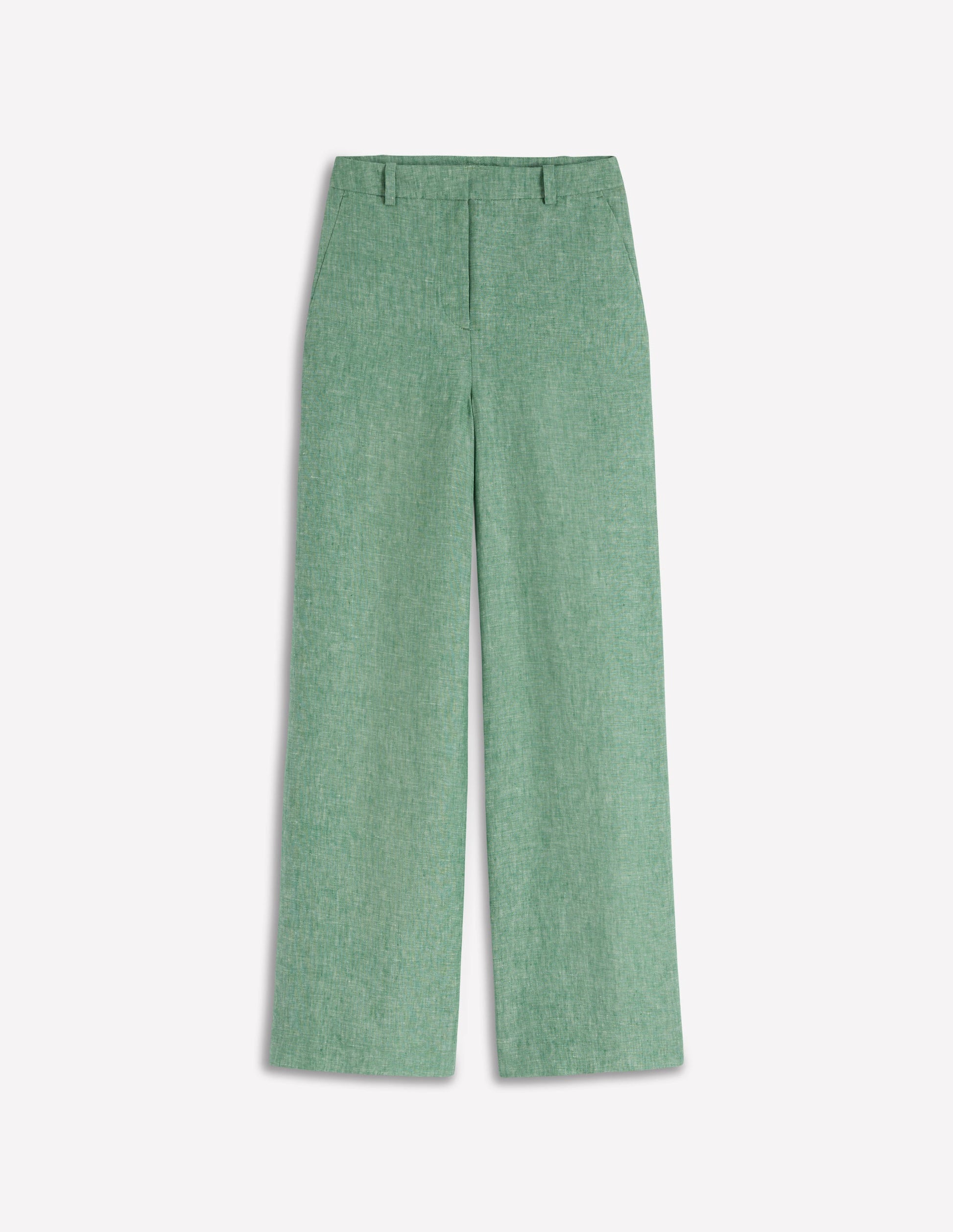Belgravia Linen Trousers-Aloe Green Chambray-7