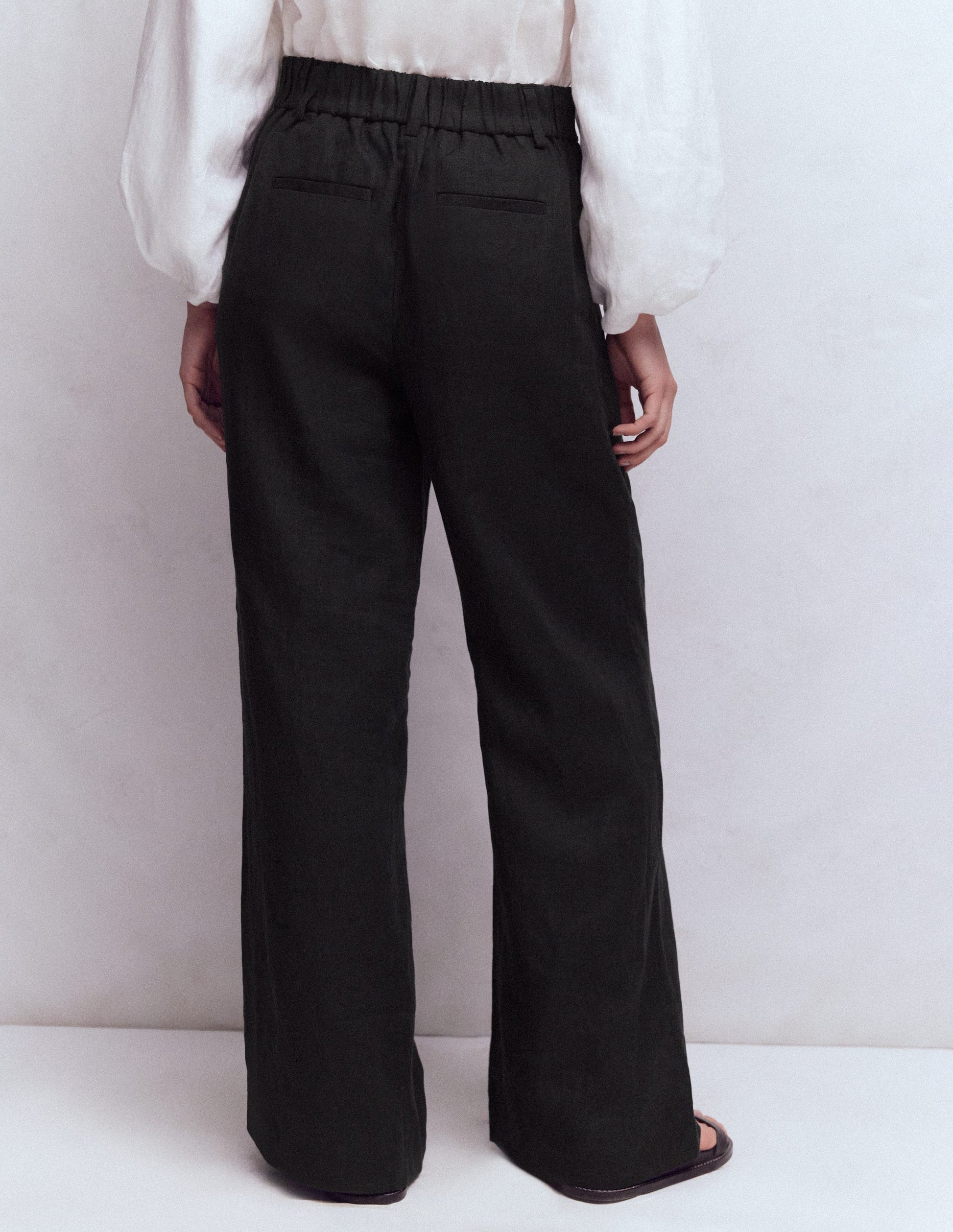 Kensington Linen Trousers-Black-3