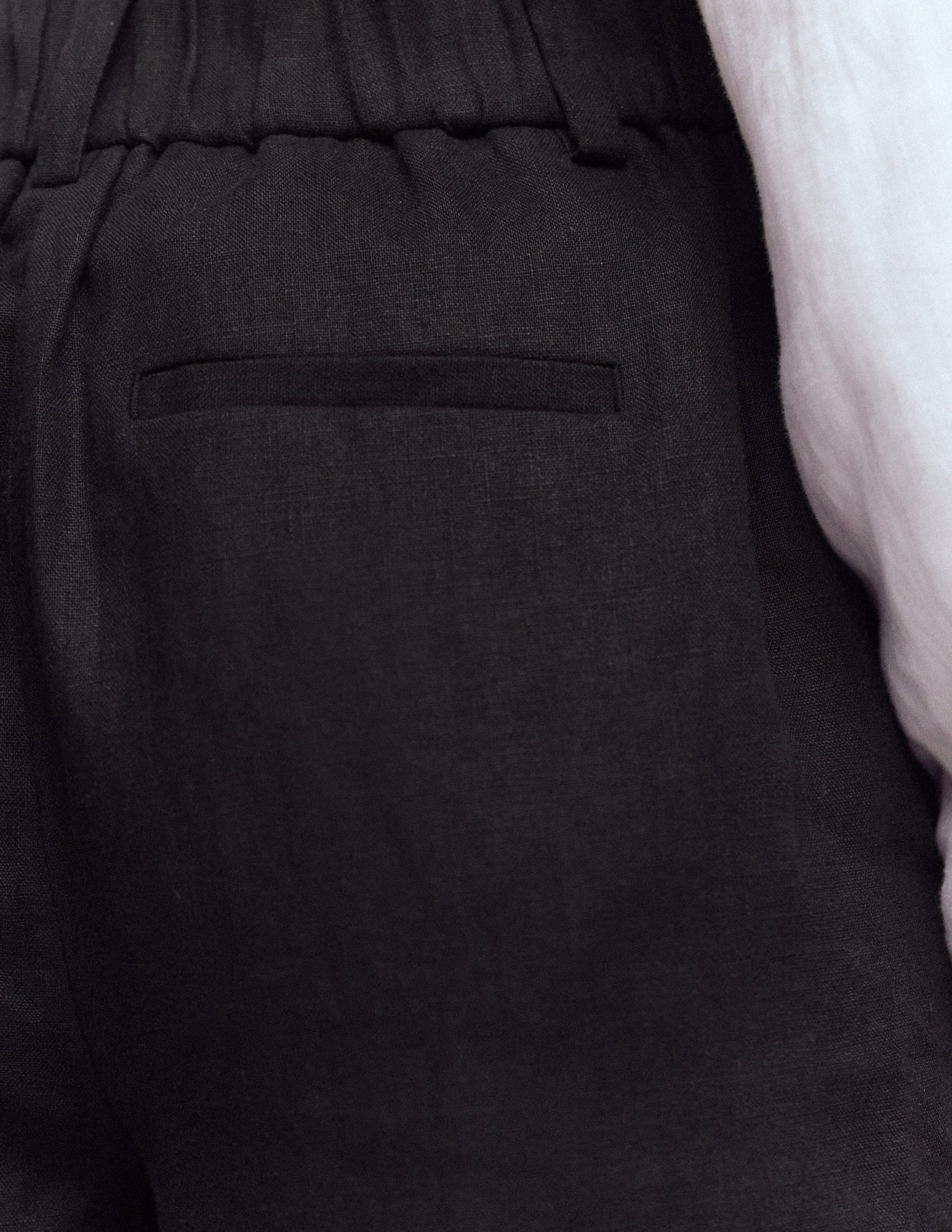 Kensington Linen Trousers-Black-5