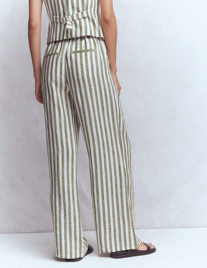 Kensington Linen Trousers-Mayfly Stripe-3