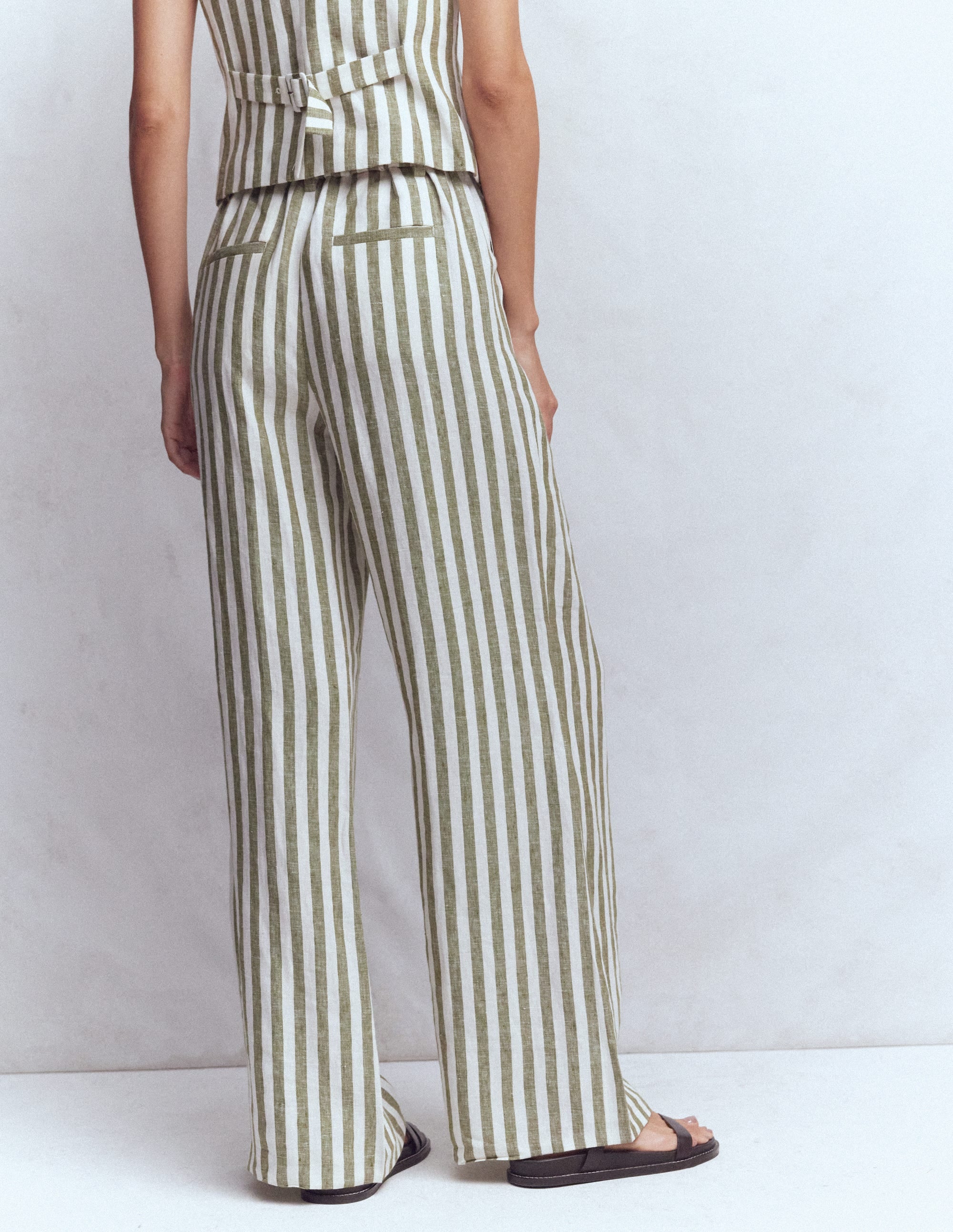 Kensington Linen Trousers-Mayfly Stripe - Image 3