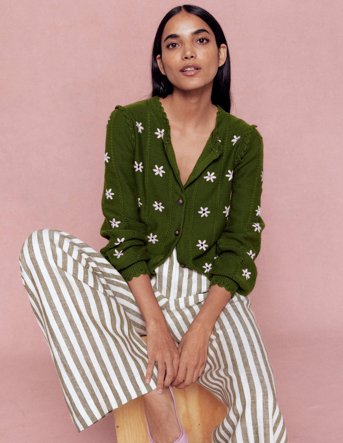 Kensington Linen Trousers-Mayfly Stripe