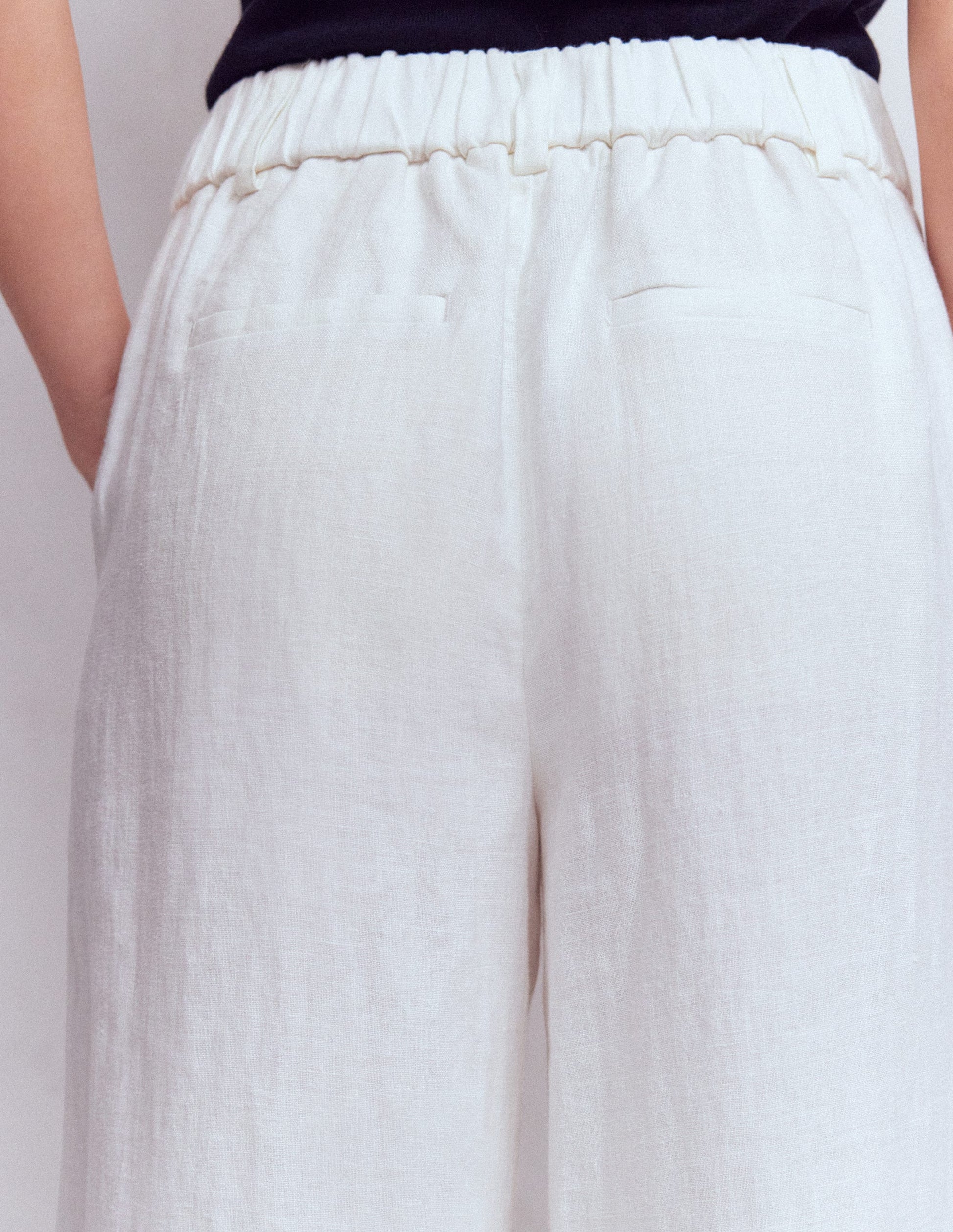 Kensington Linen Trousers-White-5