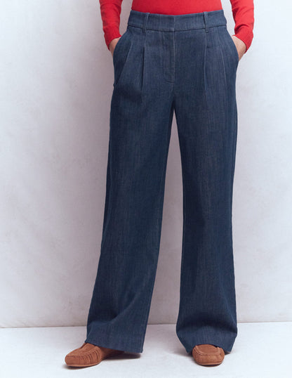 Kensington Twill Trousers-Indigo-5