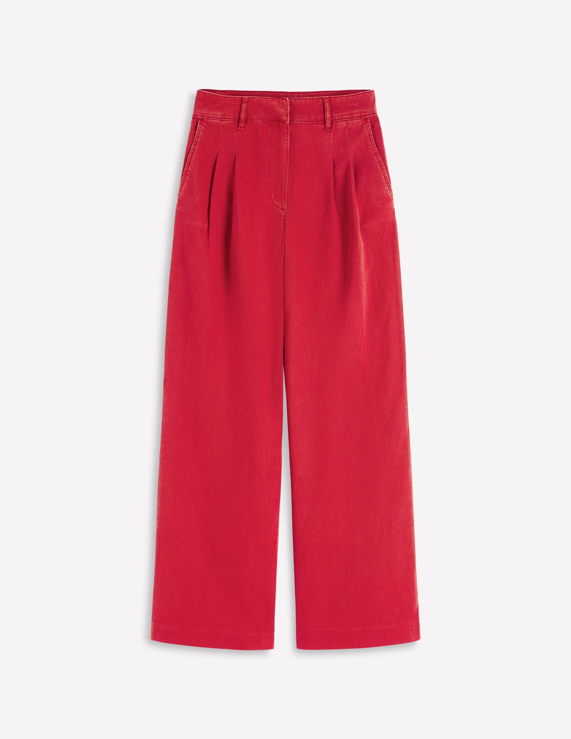 Kensington Wide Leg Trousers-Poppy Red-6