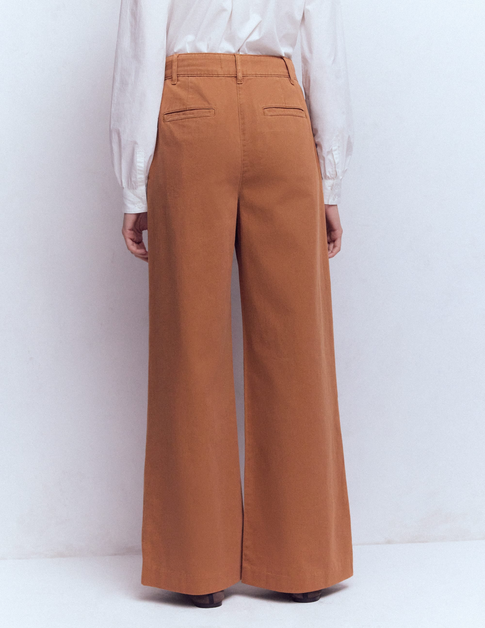 Kensington Wide Leg Trousers-Ginger - Image 3
