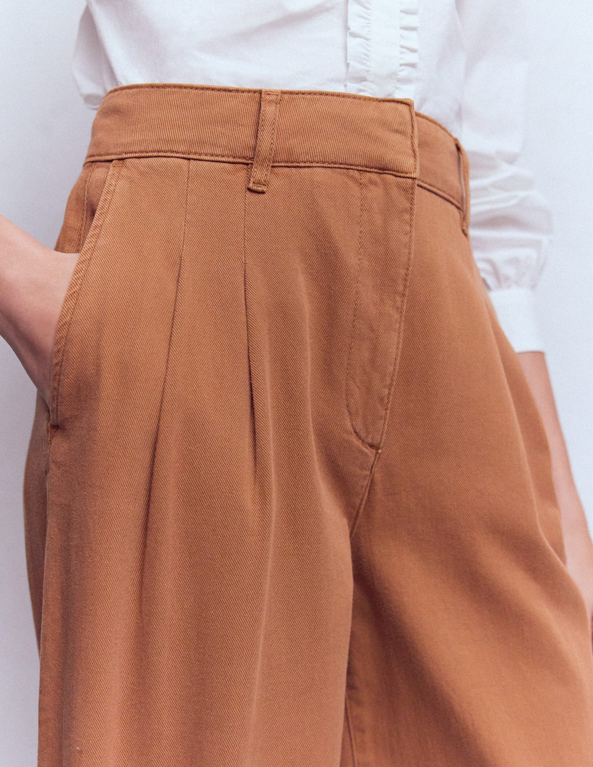 Kensington Wide Leg Trousers-Ginger-4