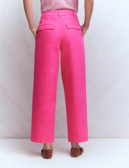 Bloomsbury Cotton Trousers-Pink Peony-4