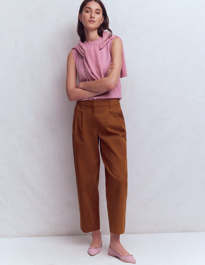 Bloomsbury Cotton Trousers-Russet-1