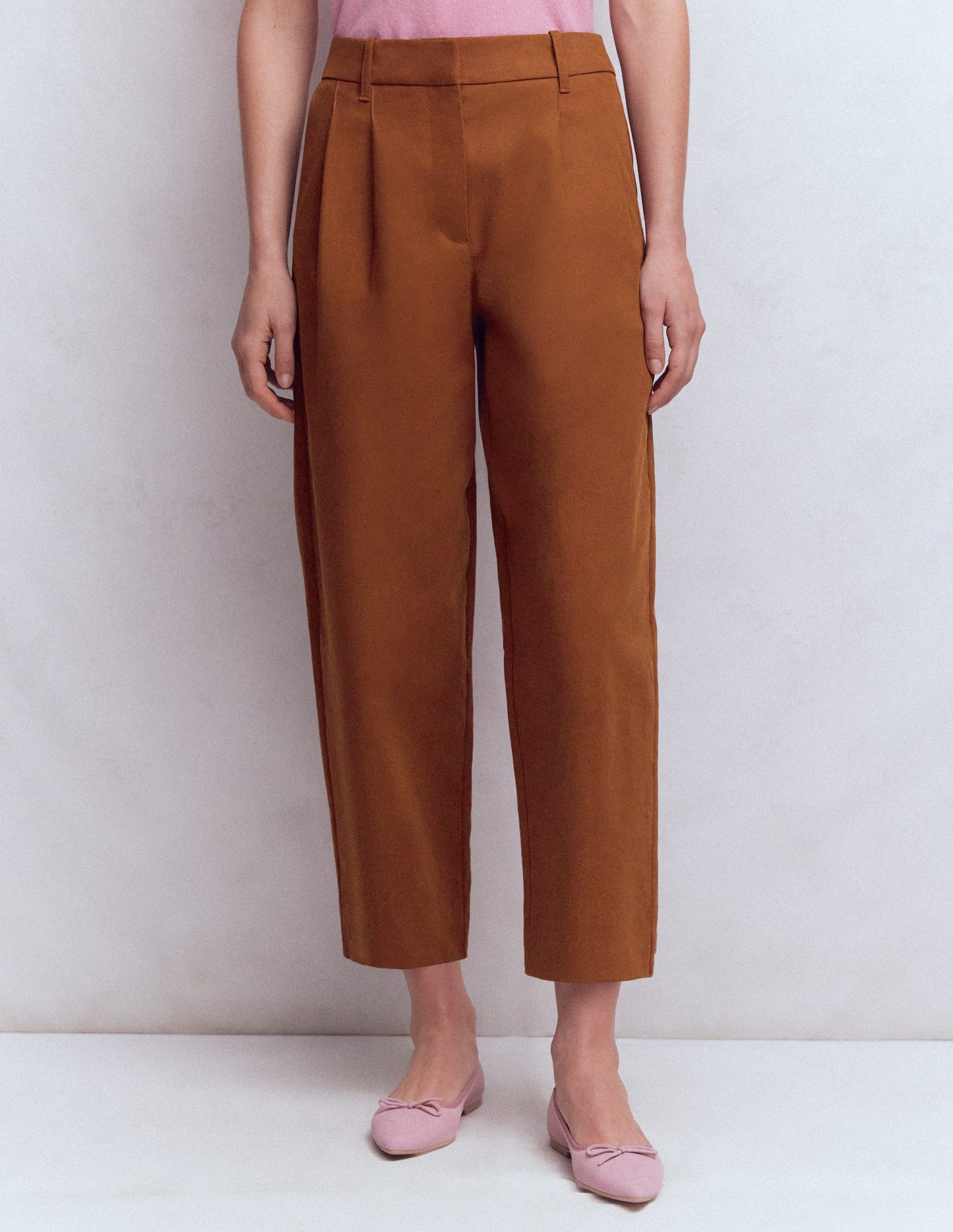 Bloomsbury Cotton Trousers-Russet