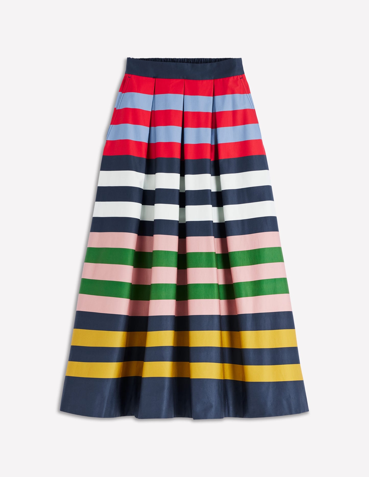Verity Sateen Skirt-Multi Stripe
