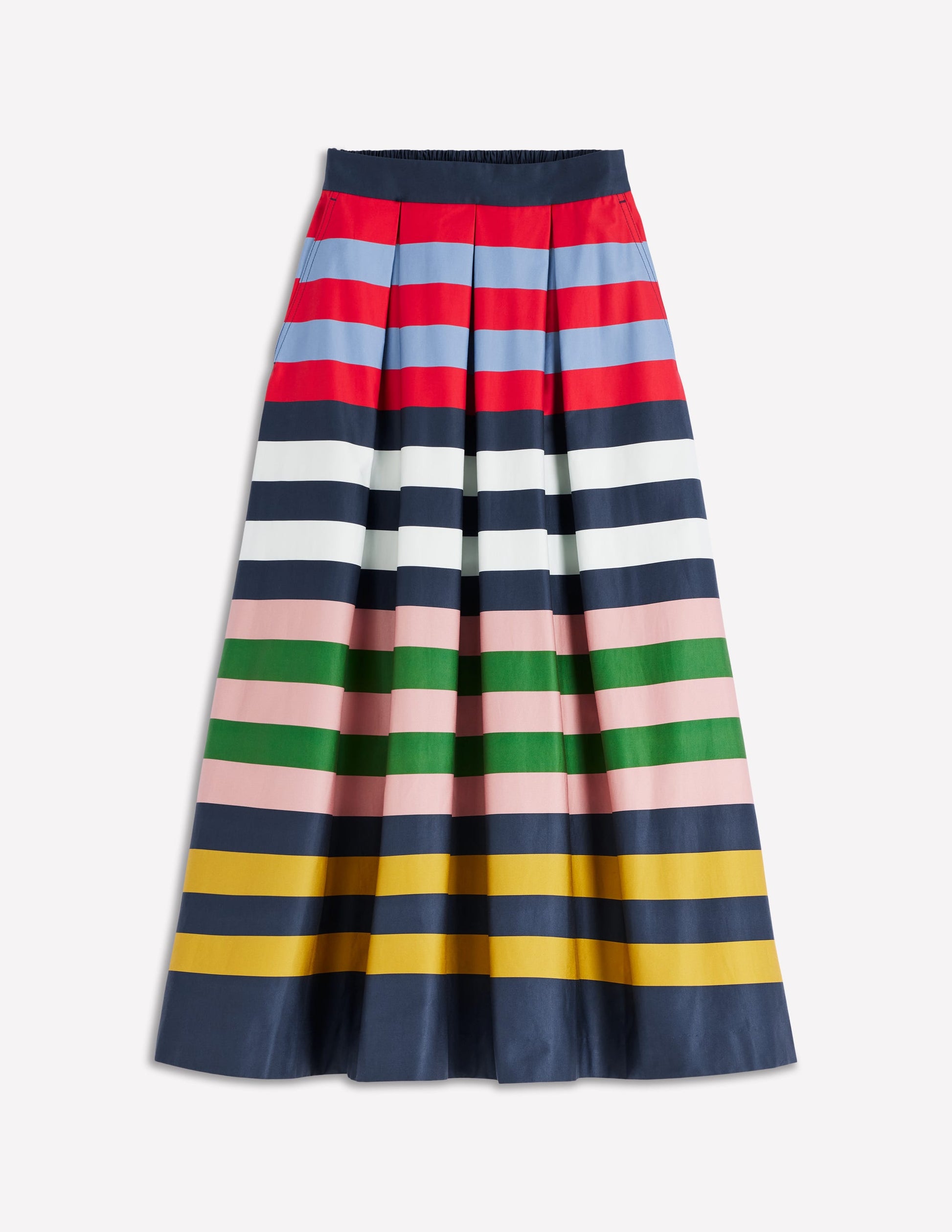 Verity Sateen Skirt-Multi Stripe-6