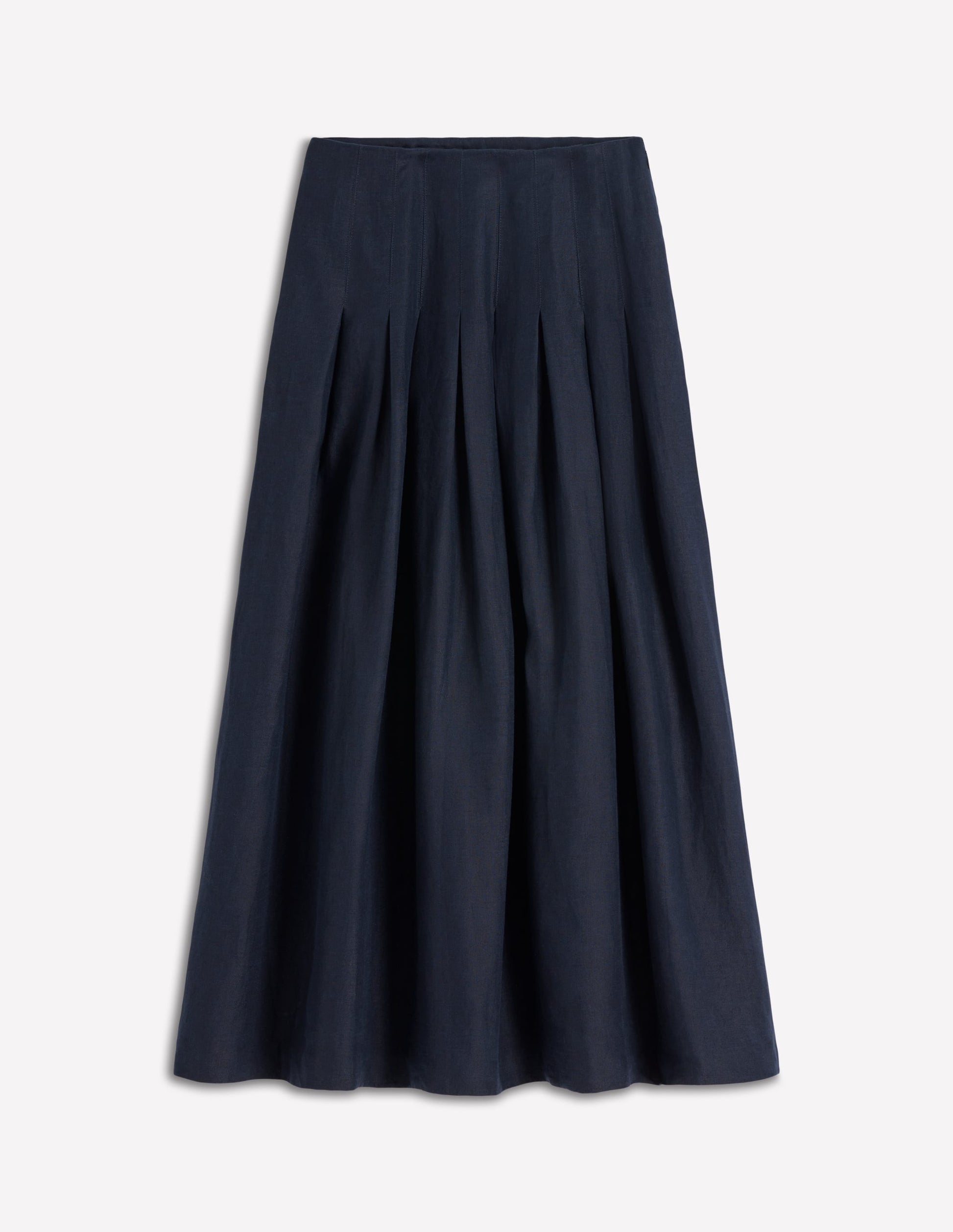 Valentina linen Skirt-Navy-5