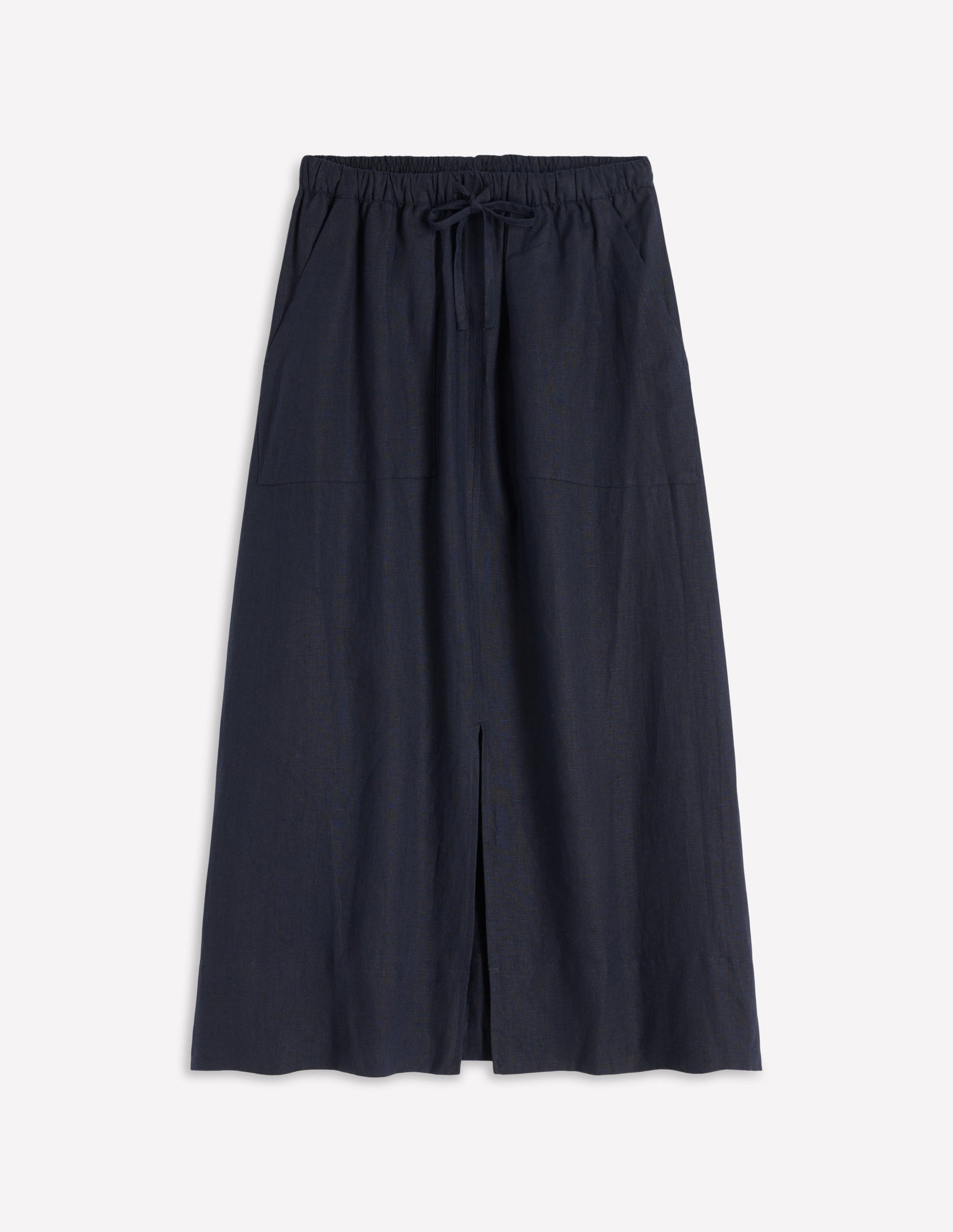 Layla Linen Skirt-Navy-5