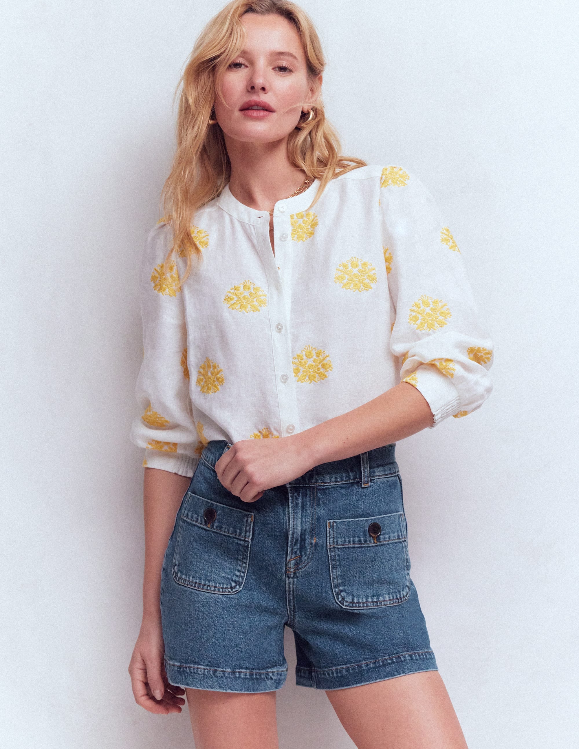 Primrose Denim Shorts-Mid Vintage - Image 1