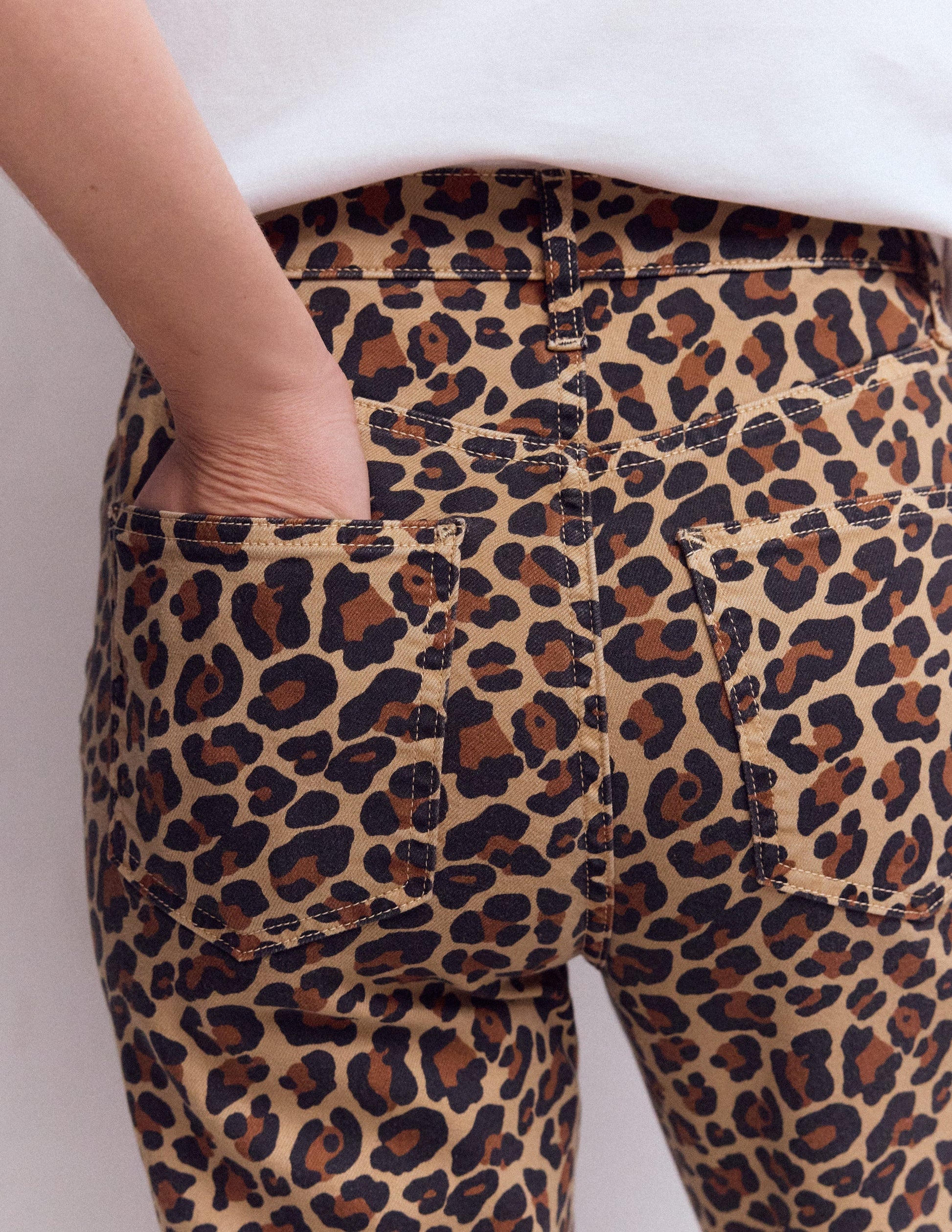 High Rise Straight Jeans-Animal Print-5