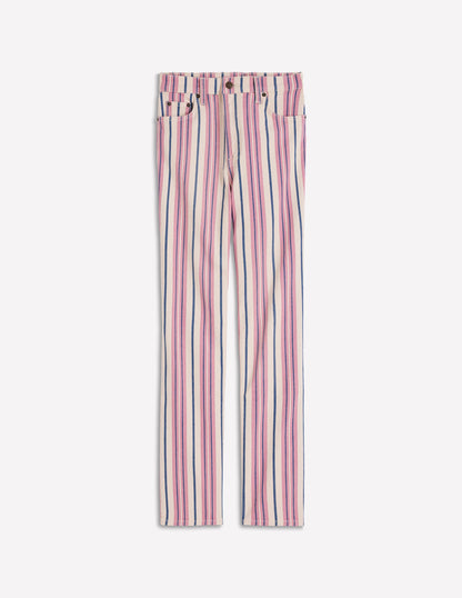 High Rise Straight Jeans-Pink, Blue & Ivory Stripe-6