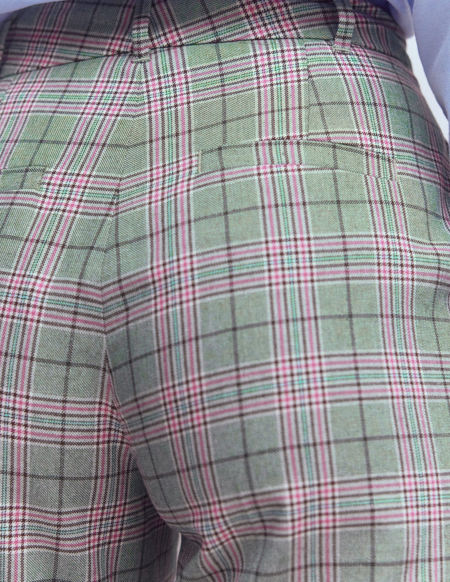 Canonbury Tailored Trousers-Green, Pink and Brown Check