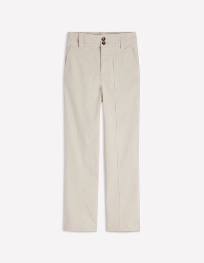 Straight Leg Chino Trousers-Almond Milk-6