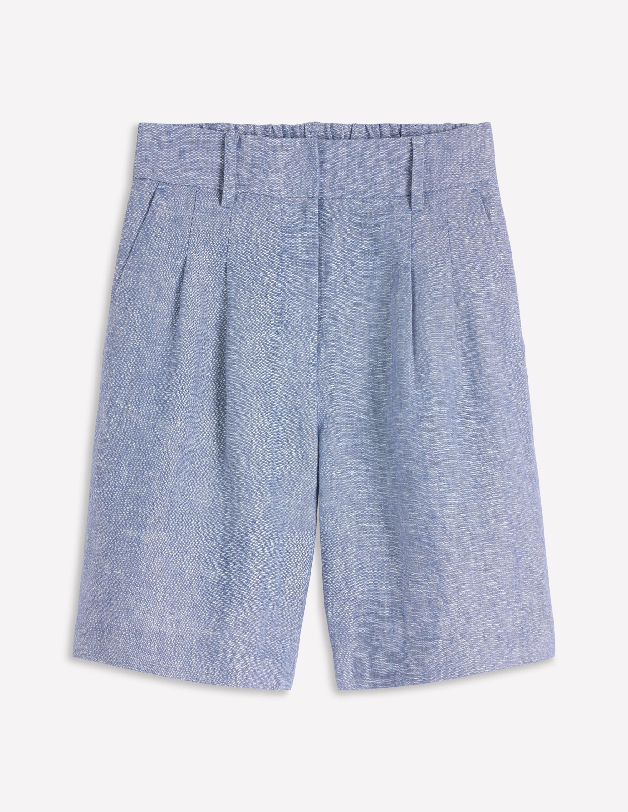 Kensington Linen Shorts-Blue Chambray - Image 6