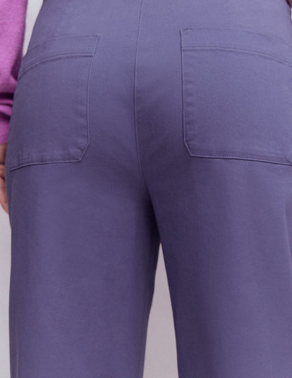 Straight Taper Trousers-Purple Thistle-5