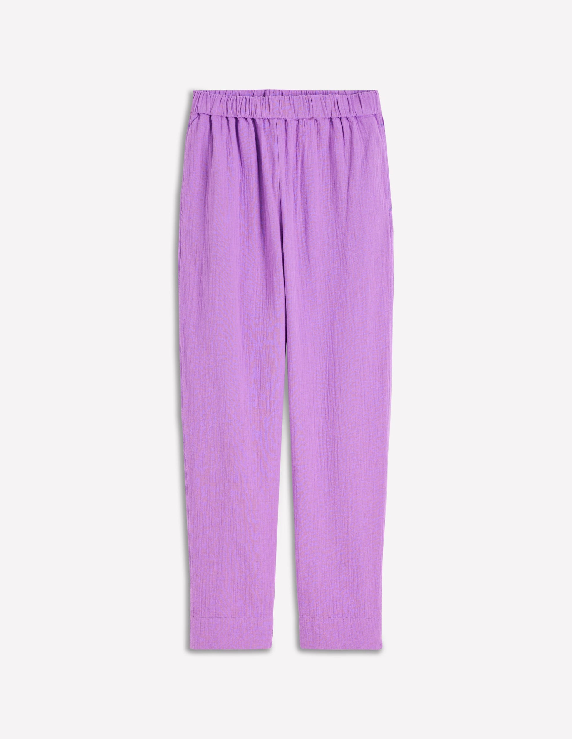 Double Cloth Crop Trousers-Amethyst Purple-5