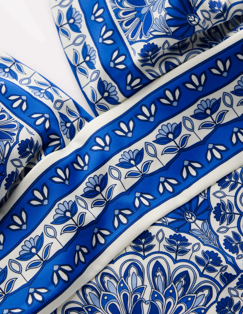 Porto V-neck Swimsuit-Blue, Elaborate Terrace - Image 7
