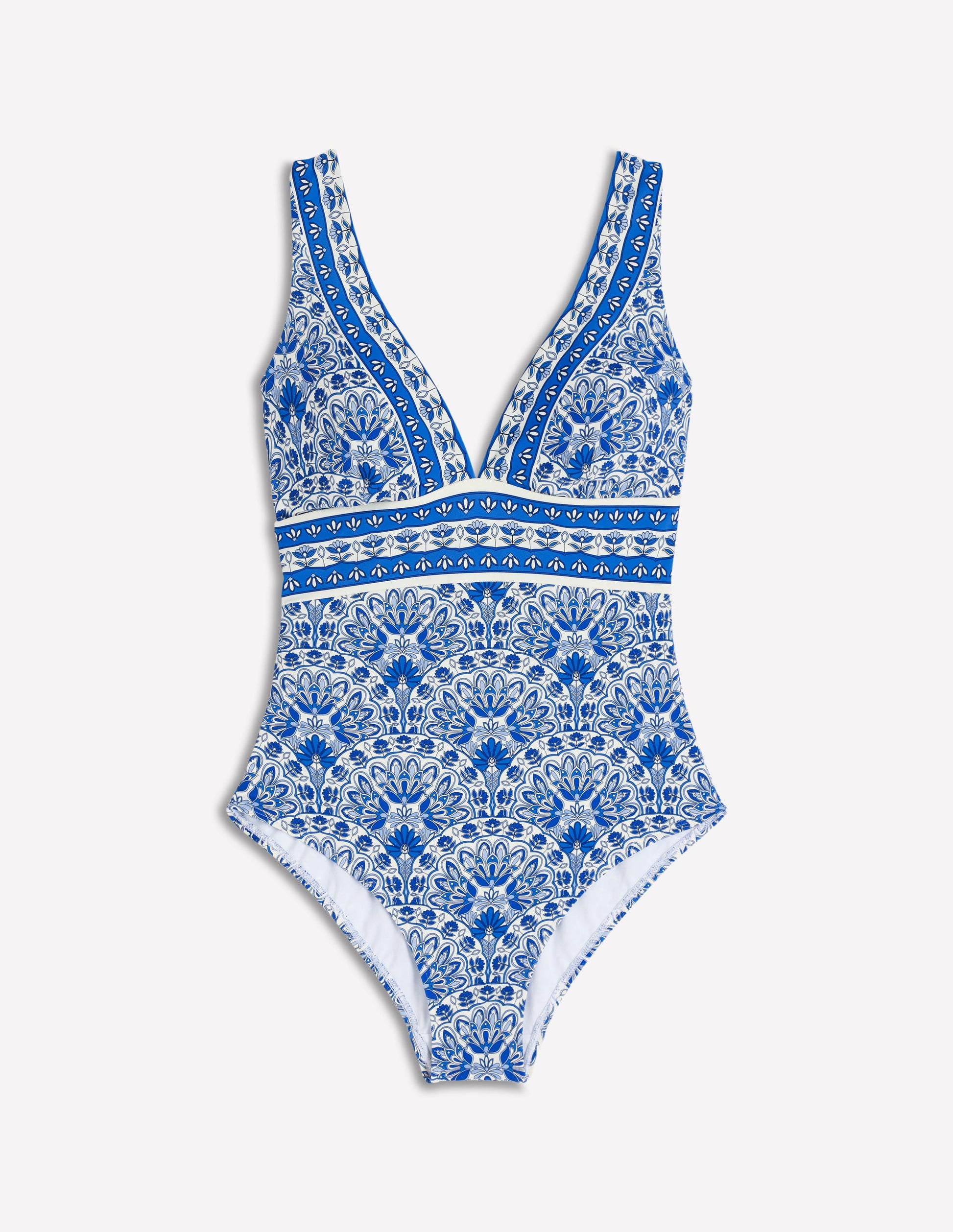 Porto V-neck Swimsuit-Blue, Elaborate Terrace-6