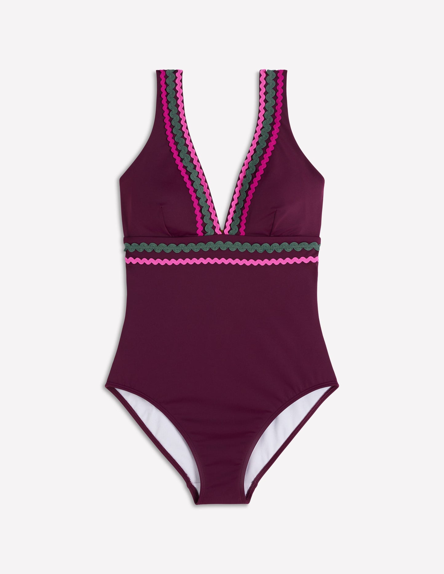 Porto V-neck Swimsuit-Chocberry