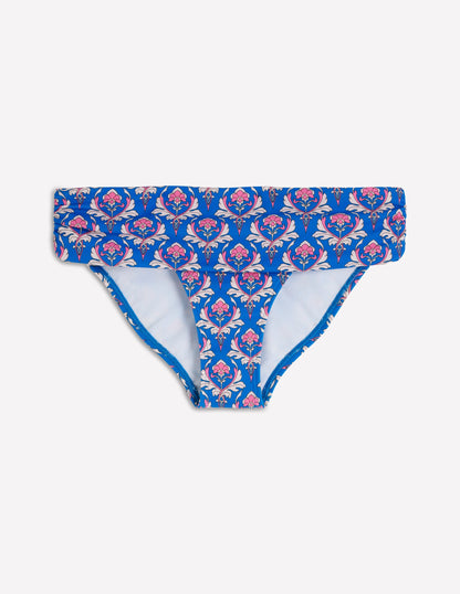 Classic Fold Bikini Bottoms-Blue, Ornamental Stamp-6