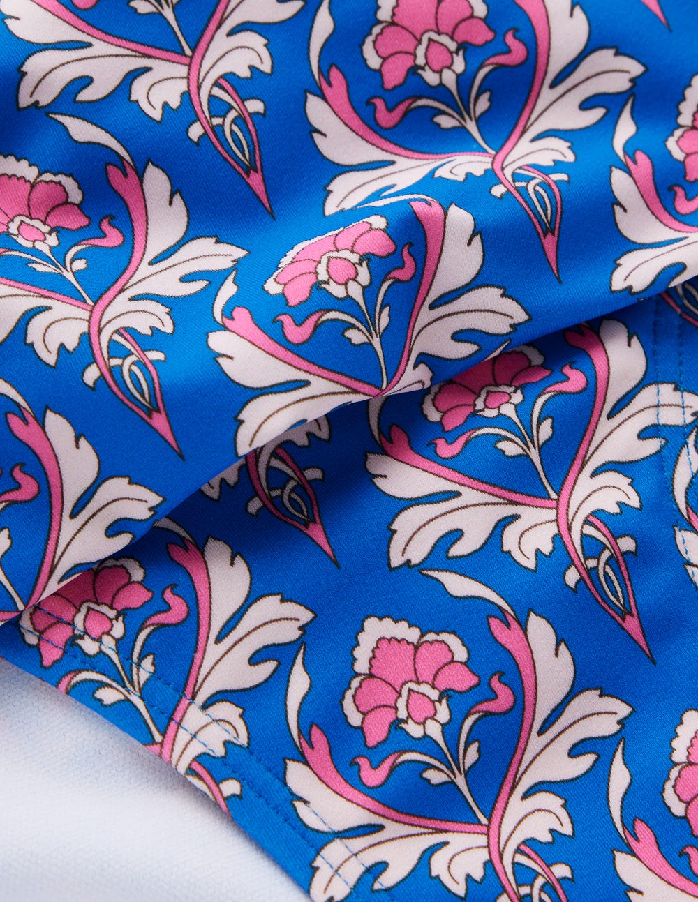 Classic Fold Bikini Bottoms-Blue, Ornamental Stamp