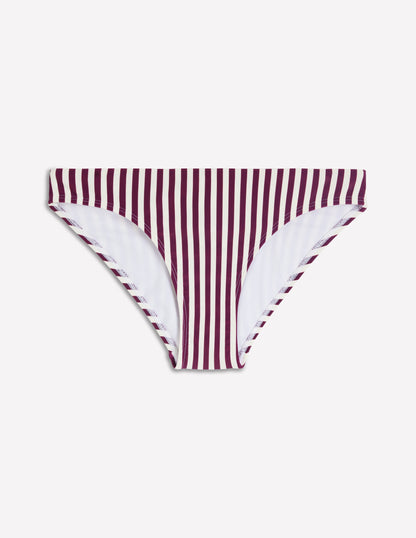 Classic Bikini Bottoms-Chocberry, Ivory Stripe-5