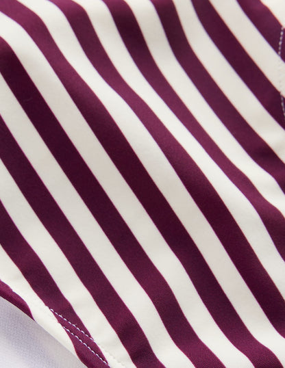 Classic Bikini Bottoms-Chocberry, Ivory Stripe-6